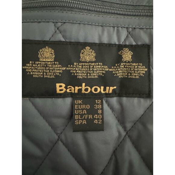 NWOT Barbour Blue Quilted Vest Womens Size 8 -Castle & Key Distillery Branded - Picture 7 of 7